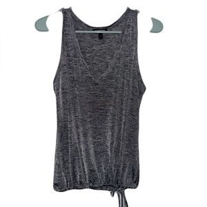 BRAND NEW Express Gray Tie Front Sleeveless Tank Top